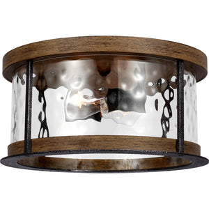 Angelo Flush Mount Distressed Weathered Oak / Slate Grey Metal - Visual Comfort Ceiling Lights