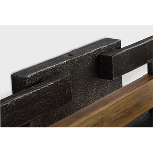 Angelo 3 - Light Vanity Distressed Weathered Oak / Slate Grey Metal - Visual Comfort Wall Lights