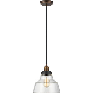 Baskin Chimney Pendant in Painted Aged Brass / Dark Weathered Zinc - Visual Comfort Ceiling Lights