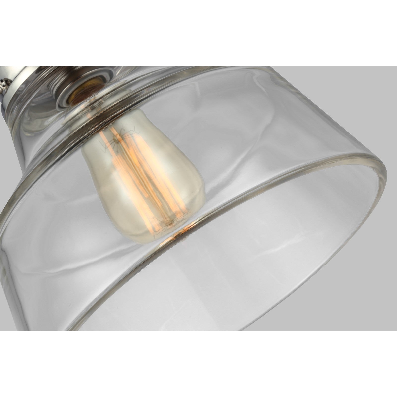 Baskin Chimney Pendant in Painted Aged Brass / Dark Weathered Zinc - Visual Comfort Ceiling Lights