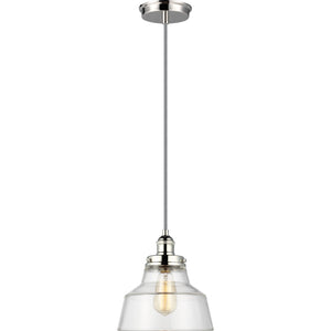 Baskin Chimney Pendant in Painted Aged Brass / Dark Weathered Zinc - Visual Comfort Ceiling Lights