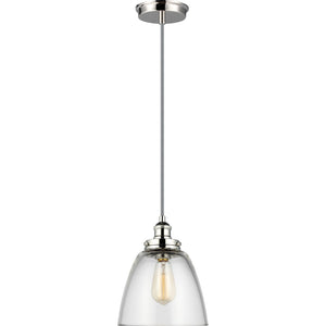 Baskin Dome Pendant in Painted Aged Brass / Dark Weathered Zinc - Visual Comfort Ceiling Lights