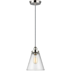 Baskin Cone Pendant in Painted Aged Brass / Dark Weathered Zinc - Visual Comfort Ceiling Lights