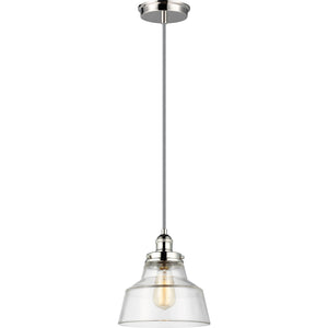 Baskin Chimney Pendant in Painted Aged Brass / Dark Weathered Zinc - Visual Comfort Ceiling Lights