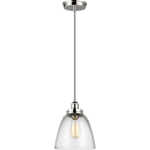 Baskin Dome Pendant in Painted Aged Brass / Dark Weathered Zinc - Visual Comfort Ceiling Lights