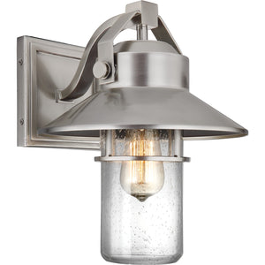 Boynton Medium Lantern Painted Brushed Steel - Visual Comfort Outdoor Lighting