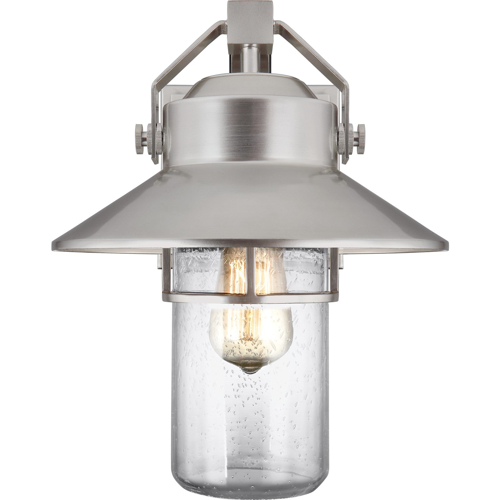 Boynton Medium Lantern Painted Brushed Steel - Visual Comfort Outdoor Lighting