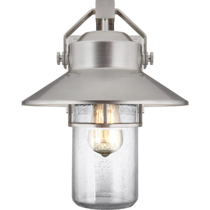Boynton Medium Lantern Painted Brushed Steel - Visual Comfort Outdoor Lighting
