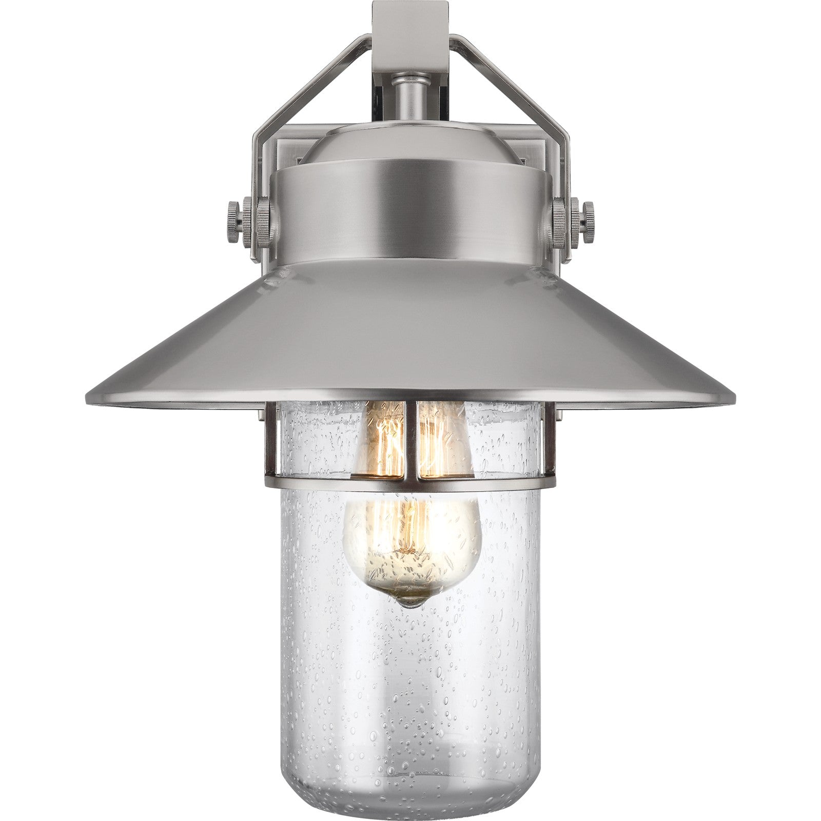 Boynton Large Lantern Painted Brushed Steel - Visual Comfort Outdoor Lighting