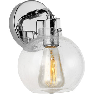 Clara 1 - Light Sconce in Polished Nickel/Textured Black - Visual Comfort Wall Lights