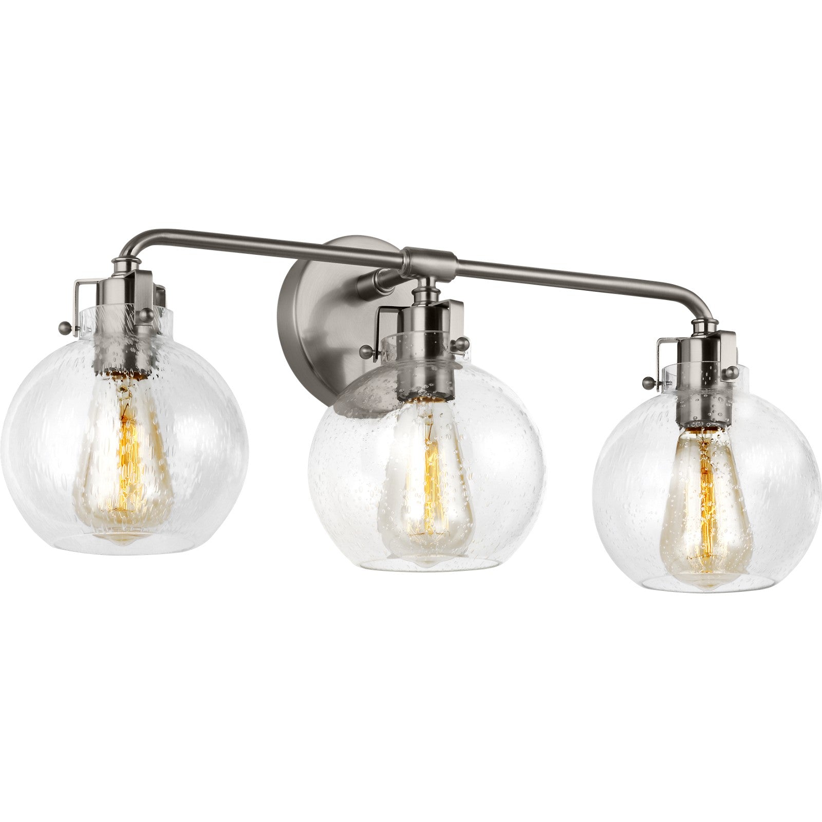 Clara 3 - Light Vanity in Polished Nickel/Textured Black