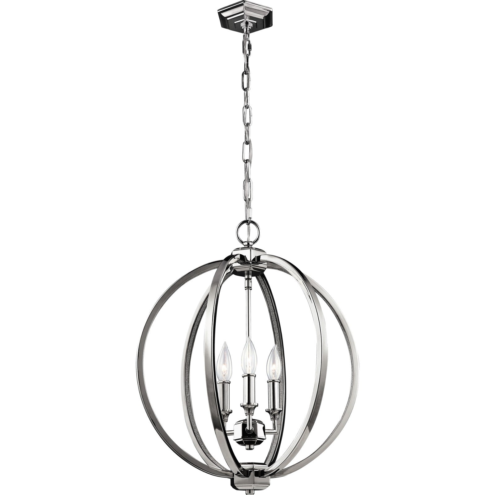Corinne Medium Pendant Polished Nickel - Visual Comfort Ceiling Lights