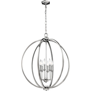 Corinne Large Pendant Polished Nickel - Visual Comfort Ceiling Lights