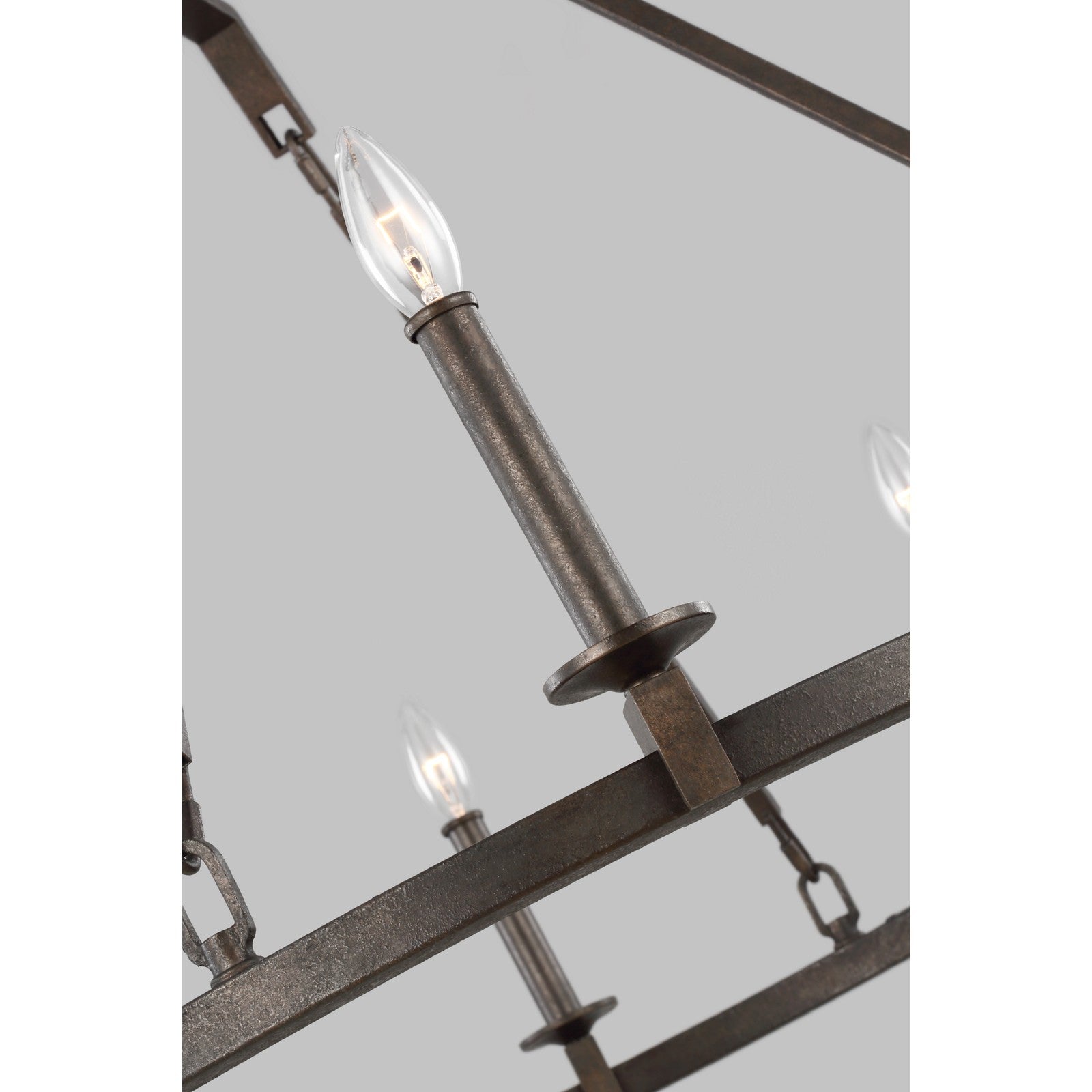Landen Medium Chandelier Smith Steel - Visual Comfort Ceiling Lights