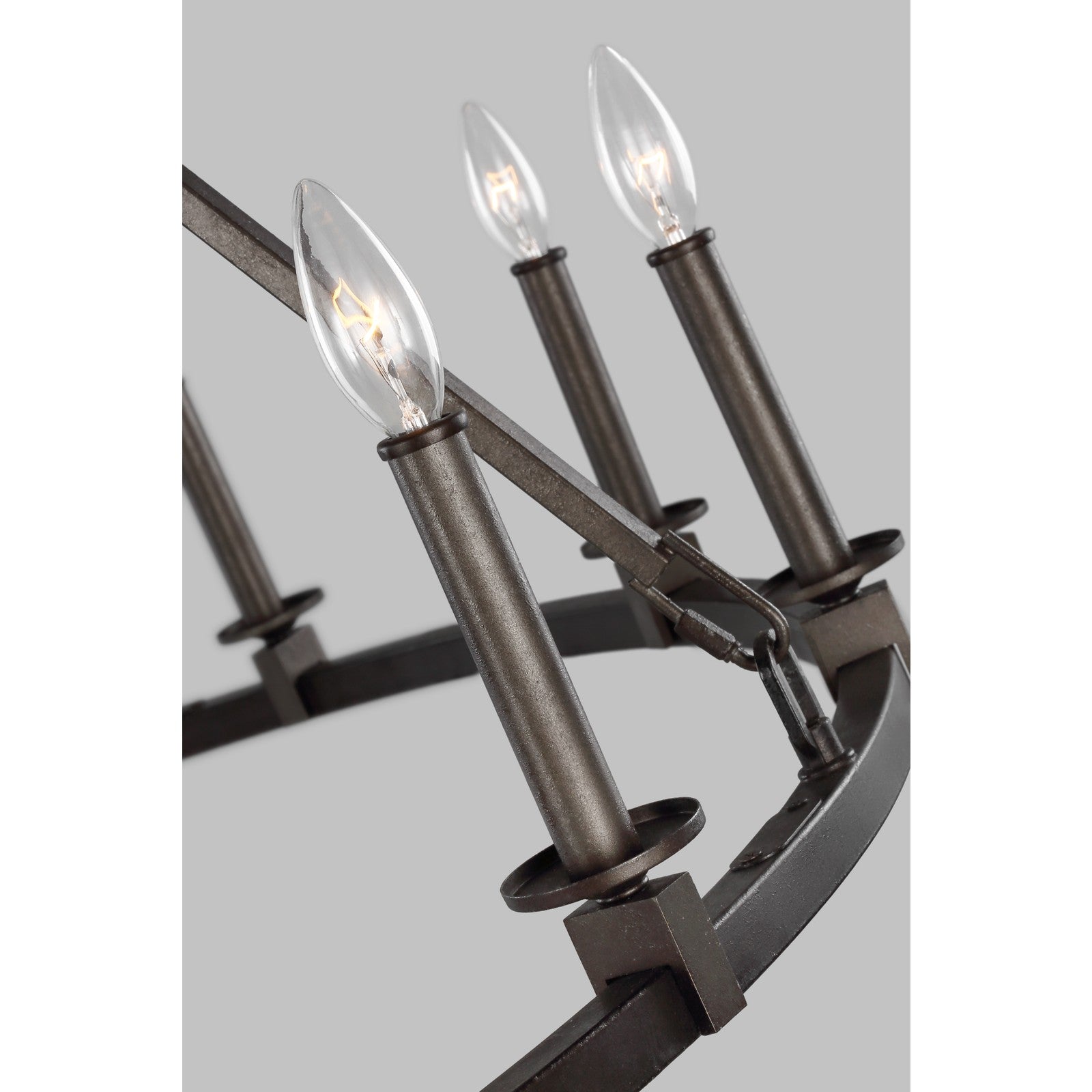 Landen Large Chandelier Smith Steel - Visual Comfort Ceiling Lights