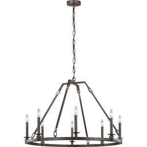 Landen Medium Chandelier Smith Steel - Visual Comfort Ceiling Lights