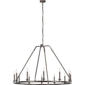 Landen Large Chandelier Smith Steel - Visual Comfort Ceiling Lights