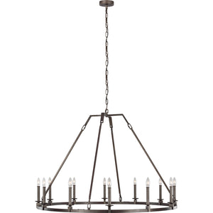 Landen Large Chandelier Smith Steel - Visual Comfort Ceiling Lights