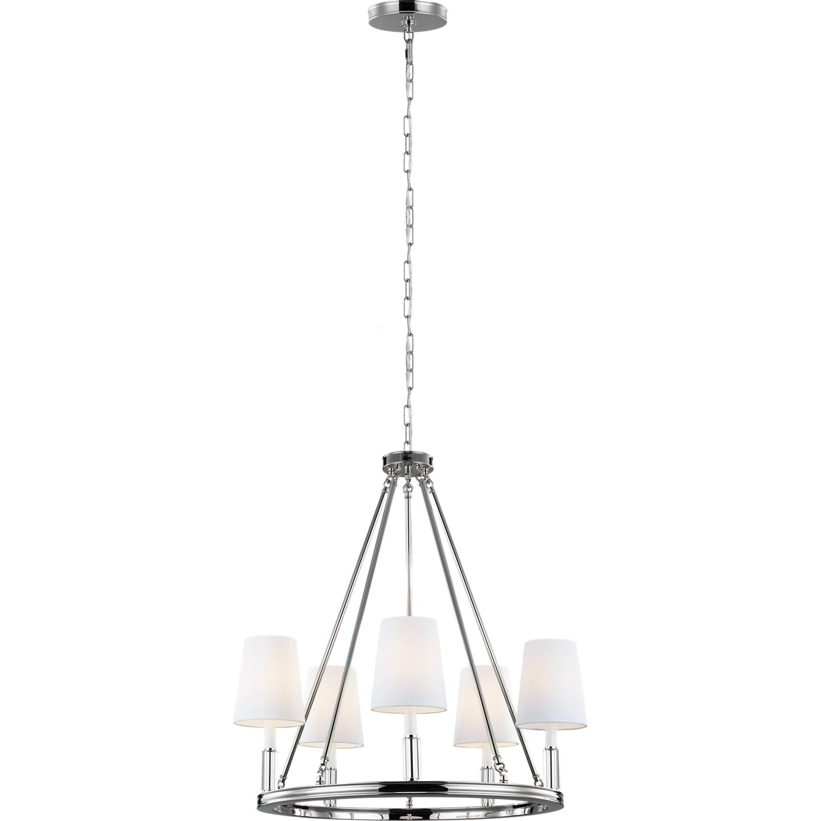 Lismore Medium Chandelier Polished Nickel - Visual Comfort Ceiling Lights