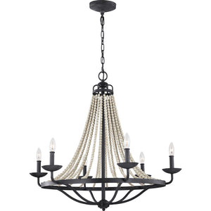Nori Large Chandelier Dark Weathered Zinc / Driftwood Grey - Visual Comfort Ceiling Lights