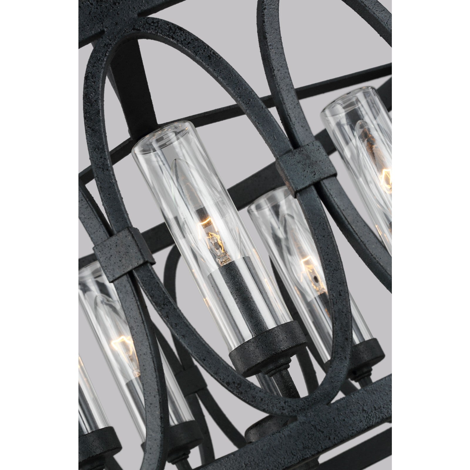 Patrice Chandelier Dark Weathered Zinc - Visual Comfort Outdoor Lighting