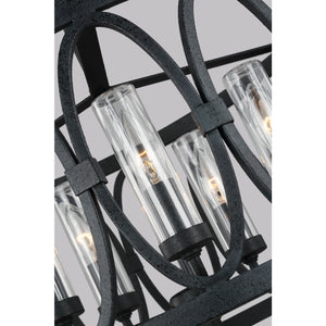 Patrice Chandelier Dark Weathered Zinc - Visual Comfort Outdoor Lighting