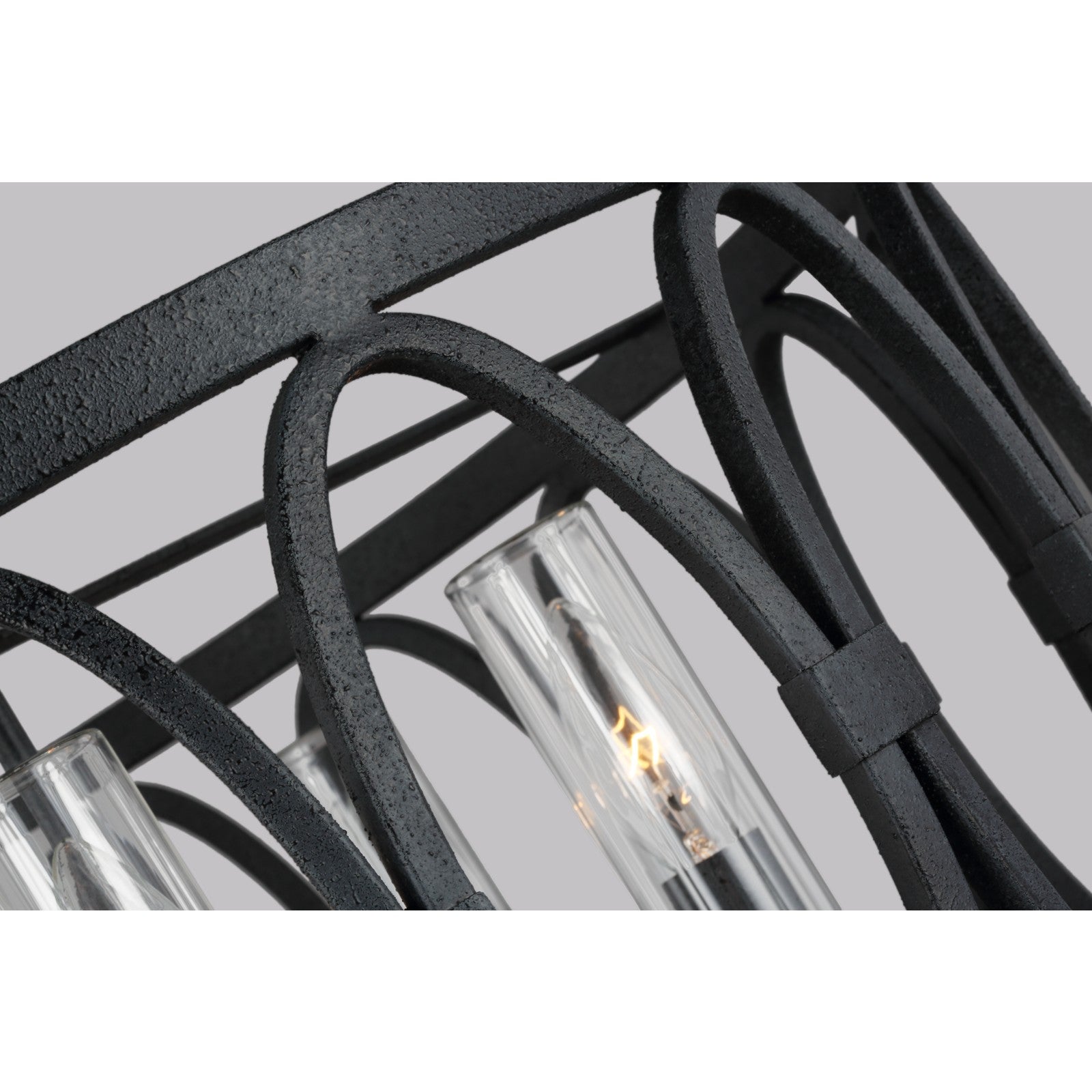 Patrice Chandelier Dark Weathered Zinc - Visual Comfort Outdoor Lighting
