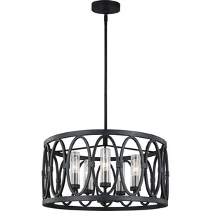 Patrice Chandelier Dark Weathered Zinc - Visual Comfort Outdoor Lighting