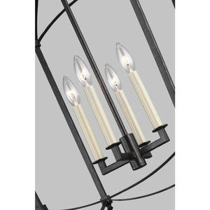 Thayer Medium Lantern Antique Gild - Visual Comfort Ceiling Lights