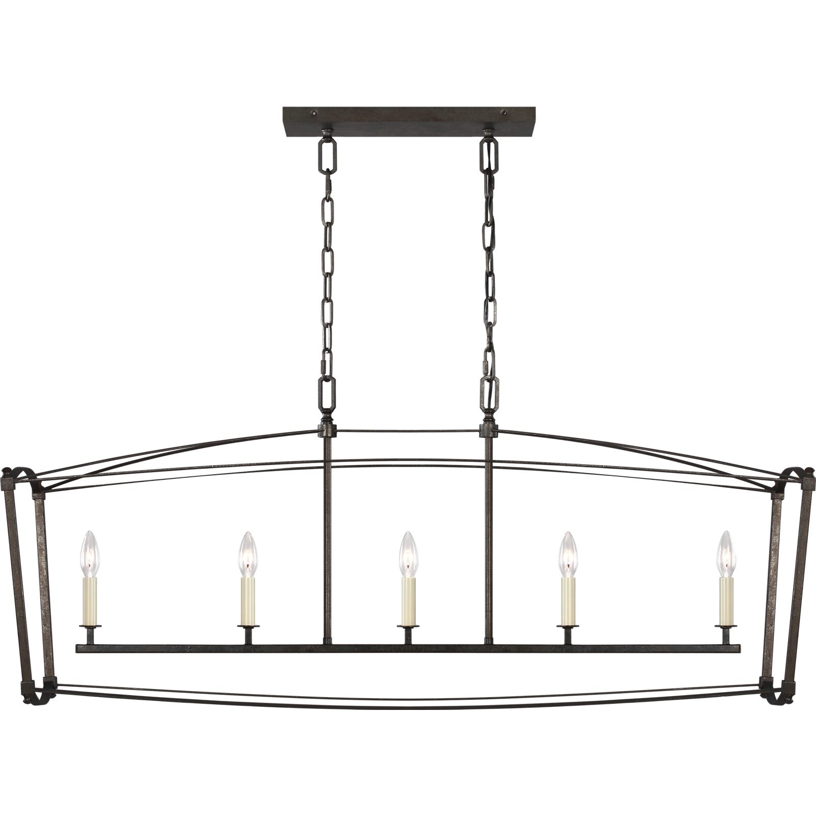 Thayer Linear Chandelier in Antique Gild - Visual Comfort Ceiling Lights