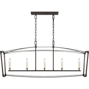 Thayer Linear Chandelier in Antique Gild - Visual Comfort Ceiling Lights