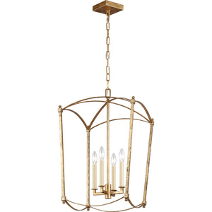 Thayer Medium Lantern Antique Gild - Visual Comfort Ceiling Lights