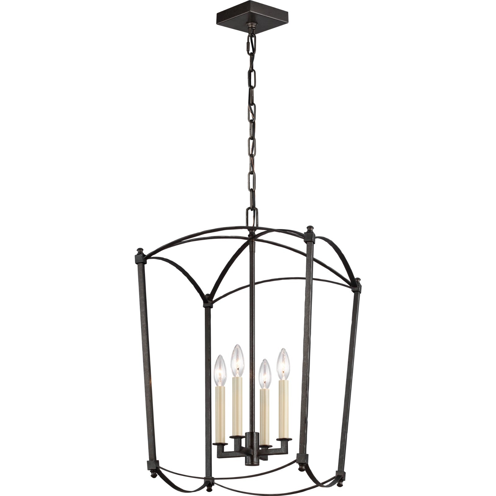 Thayer Medium Lantern Antique Gild - Visual Comfort Ceiling Lights