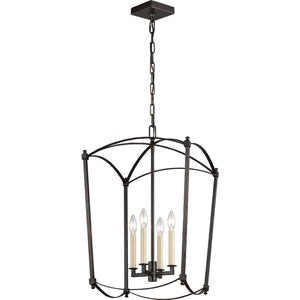 Thayer Medium Lantern Antique Gild - Visual Comfort Ceiling Lights