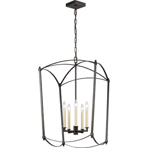 Thayer Large Lantern Antique Gild - Visual Comfort Ceiling Lights