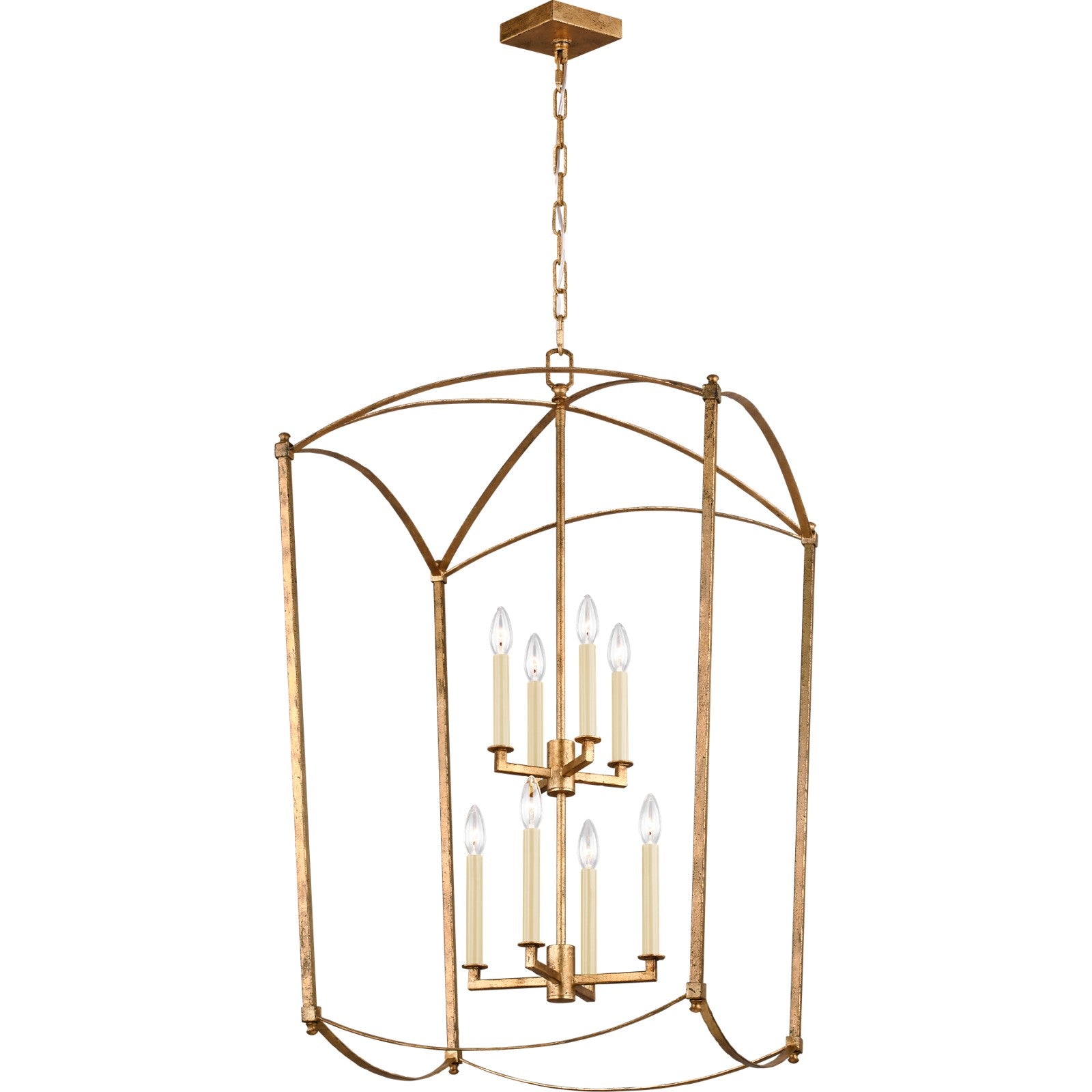 Thayer Extra Large Lantern Antique Gild - Visual Comfort Ceiling Lights