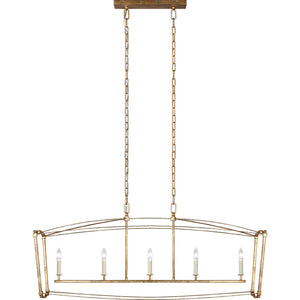 Thayer Linear Chandelier in Antique Gild - Visual Comfort Ceiling Lights