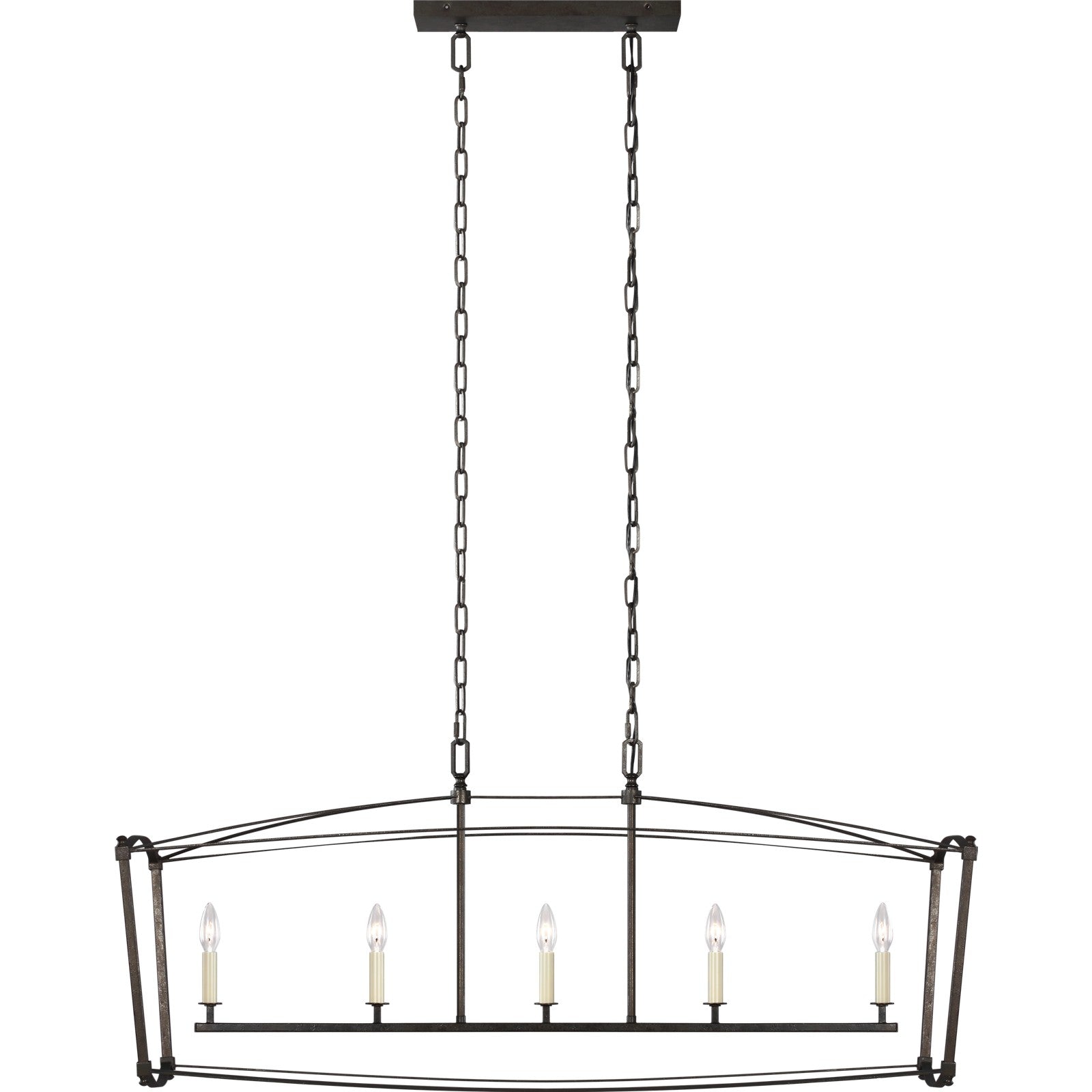Thayer Linear Chandelier in Antique Gild - Visual Comfort Ceiling Lights