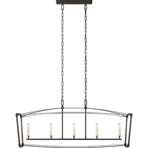 Thayer Linear Chandelier in Antique Gild - Visual Comfort Ceiling Lights