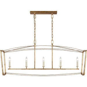 Thayer Linear Chandelier in Antique Gild - Visual Comfort Ceiling Lights
