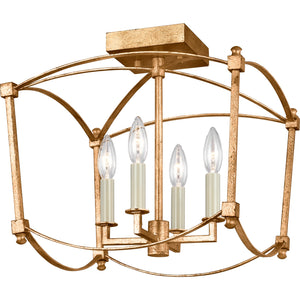 Thayer Semi-Flush Mount in Antique Gild - Visual Comfort Ceiling Lights