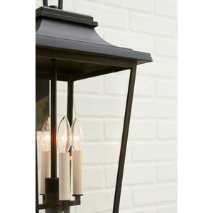 Warren Large Lantern Textured Black - Visual Comfort Outdoor Lighting
