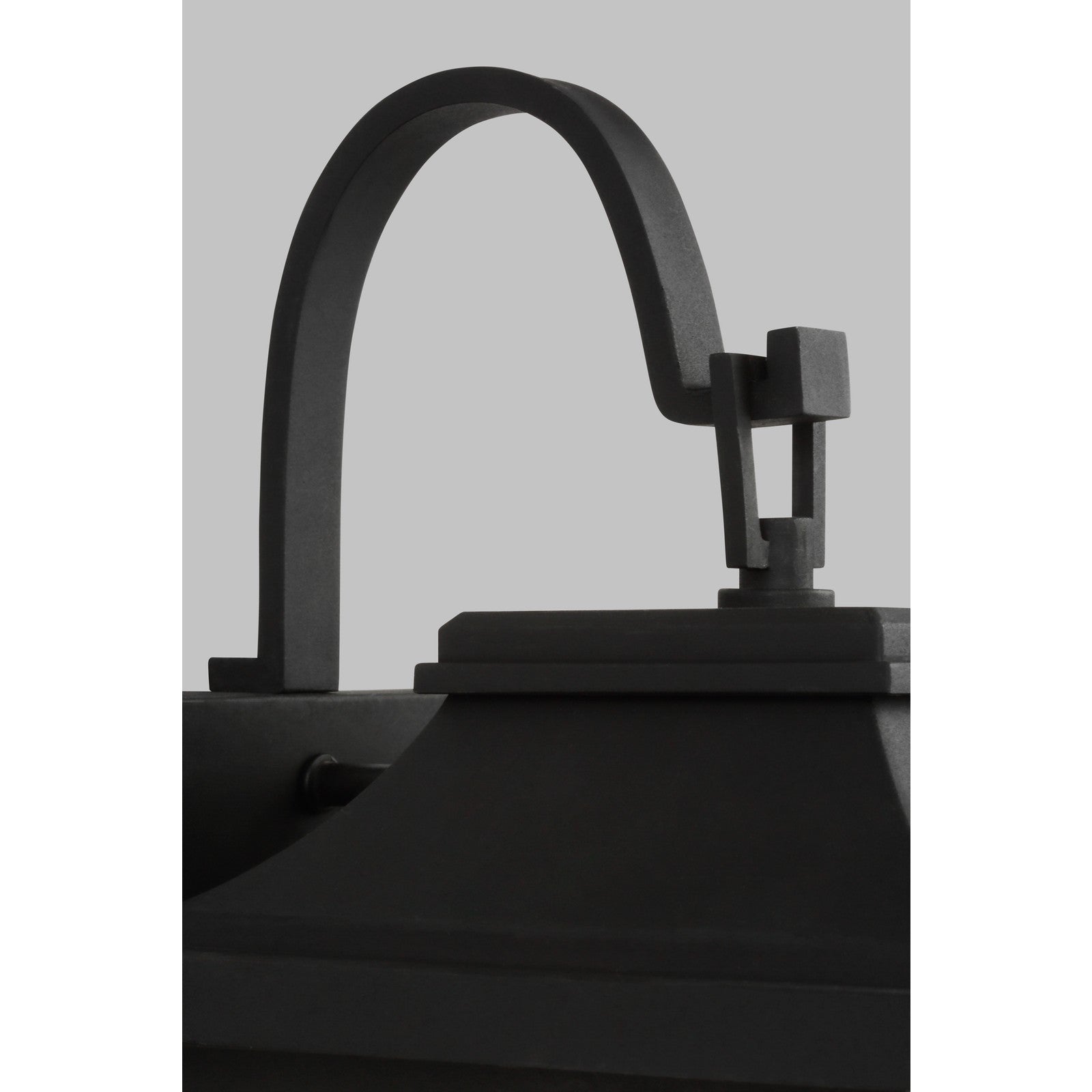 Warren Small Wall Lantern in Textured Black with Clear Glass Panels - Visual Comfort Outdoor Lighting