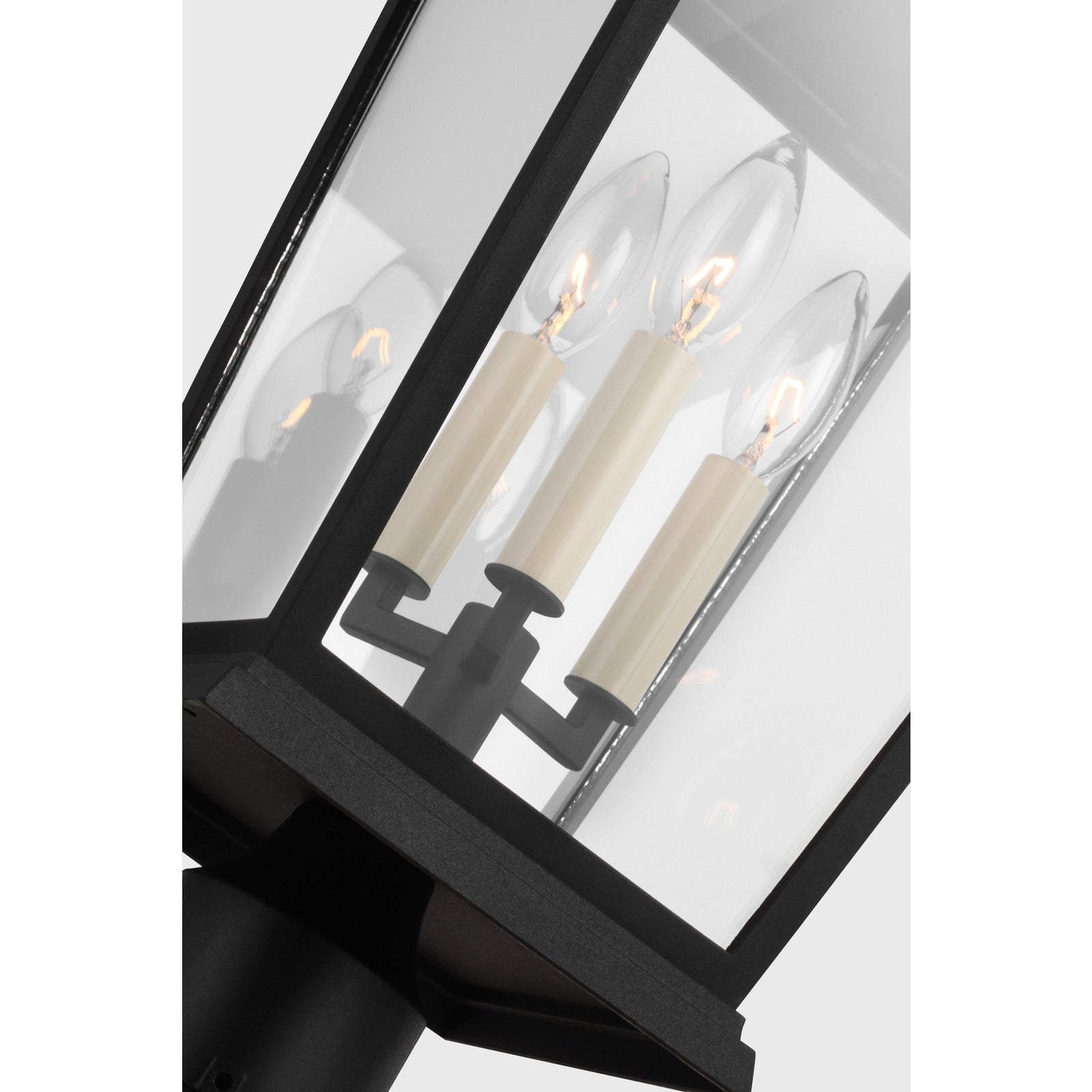 Warren Post Lantern Textured Black - Visual Comfort Outdoor Lighting