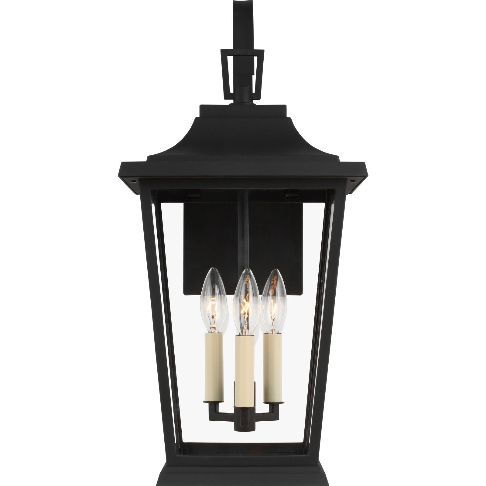 Warren Medium Lantern Textured Black - Visual Comfort Outdoor Lighting