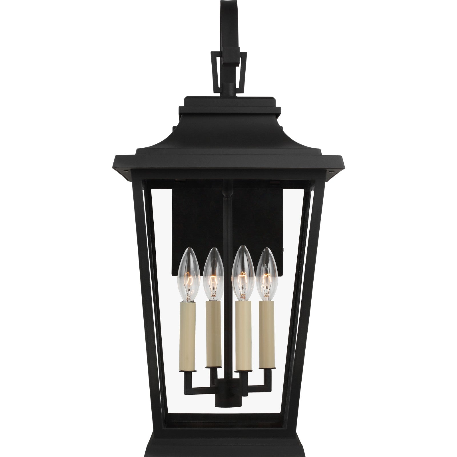 Warren Large Lantern Textured Black - Visual Comfort Outdoor Lighting