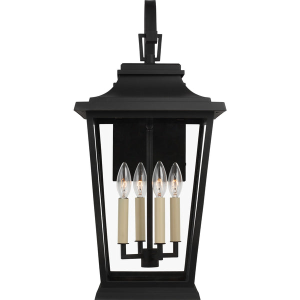Warren Large Lantern Textured Black - Visual Comfort Outdoor Lighting