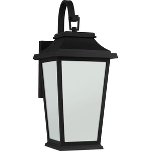 Warren Small Wall Lantern in Textured Black with Clear Glass Panels - Visual Comfort Outdoor Lighting