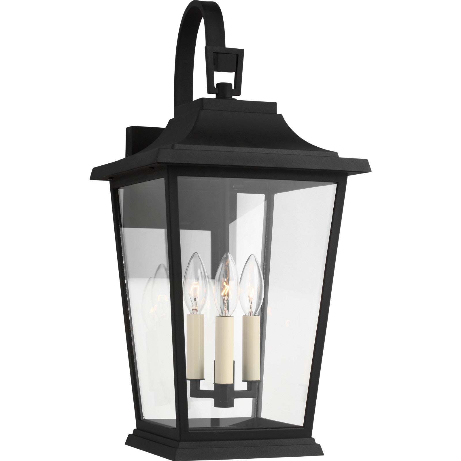Warren Medium Lantern Textured Black - Visual Comfort Outdoor Lighting
