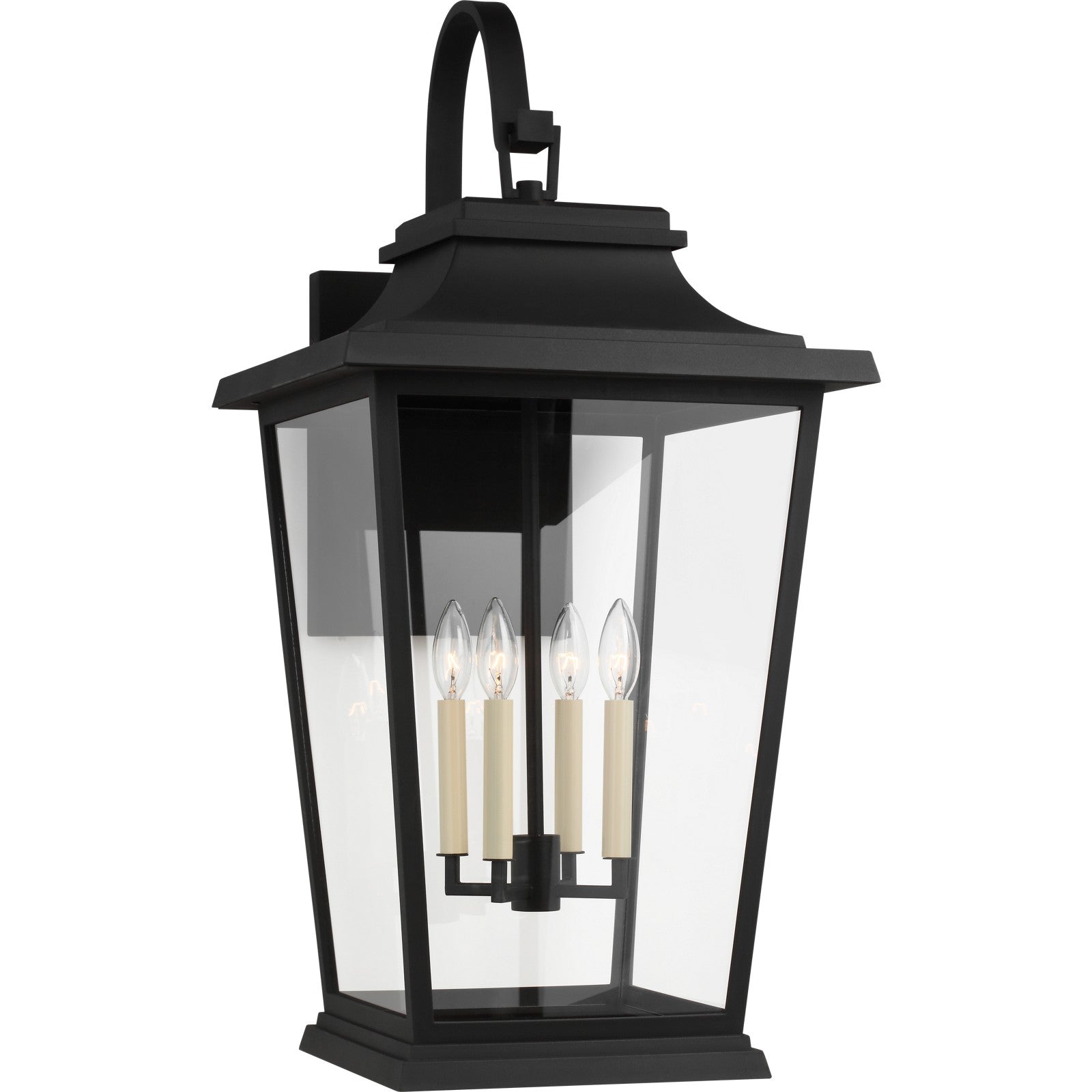 Warren Extra Large Lantern Textured Black - Visual Comfort Outdoor Lighting